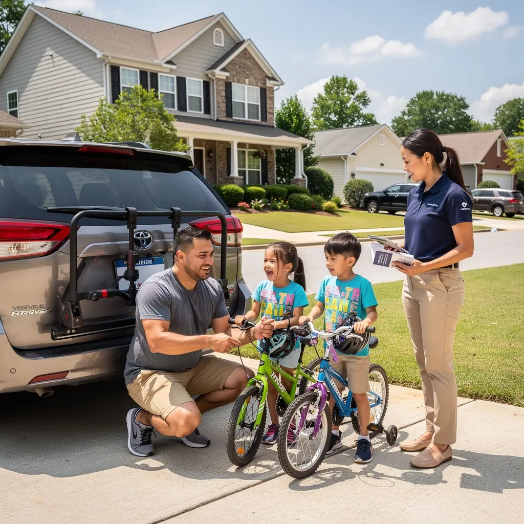 Ekipa pomocy drogowej holująca uszkodzony pojazd na autostradzie w Stanach Zjednoczonych.