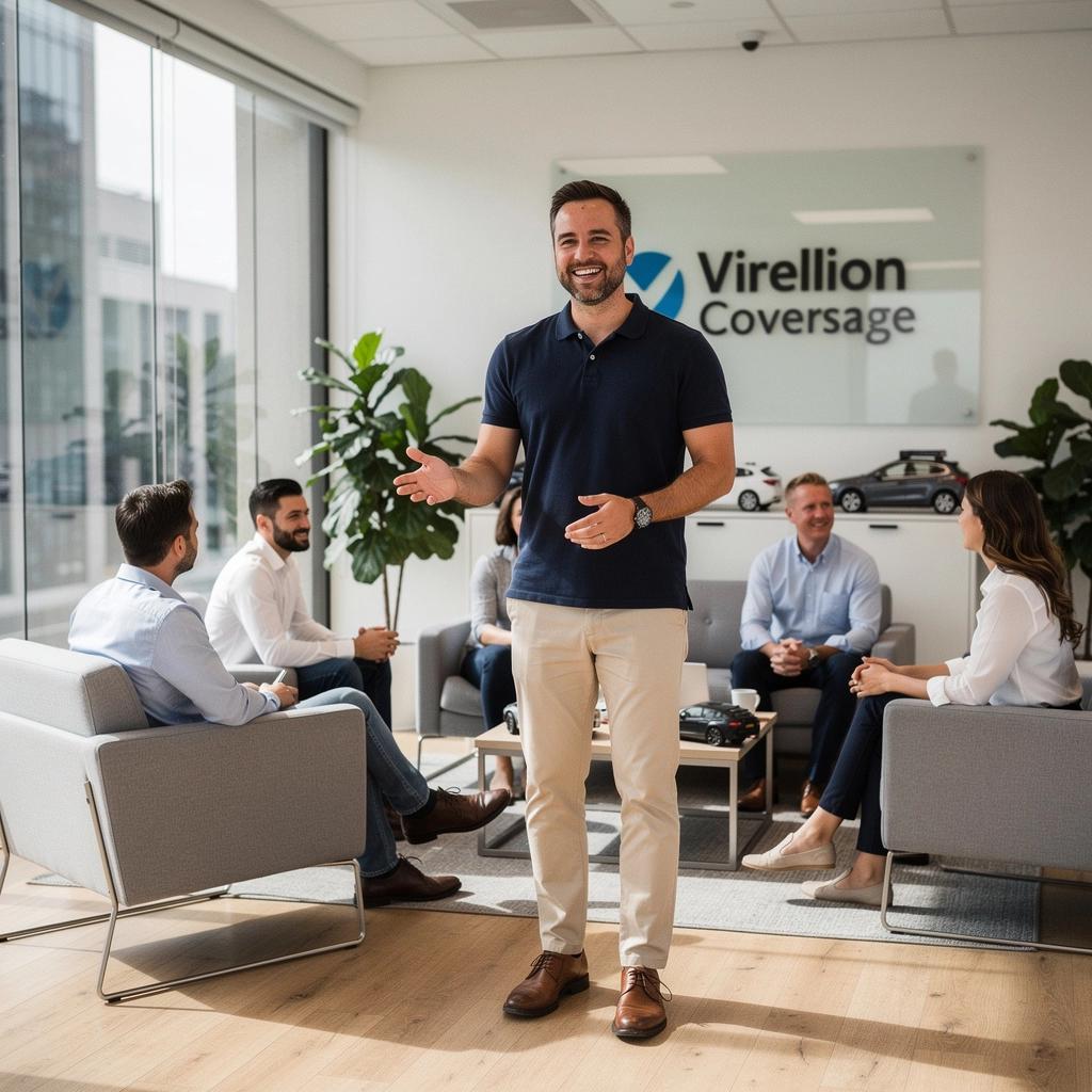 Osoba rozmawiająca z agentem ubezpieczeniowym na temat polisy.